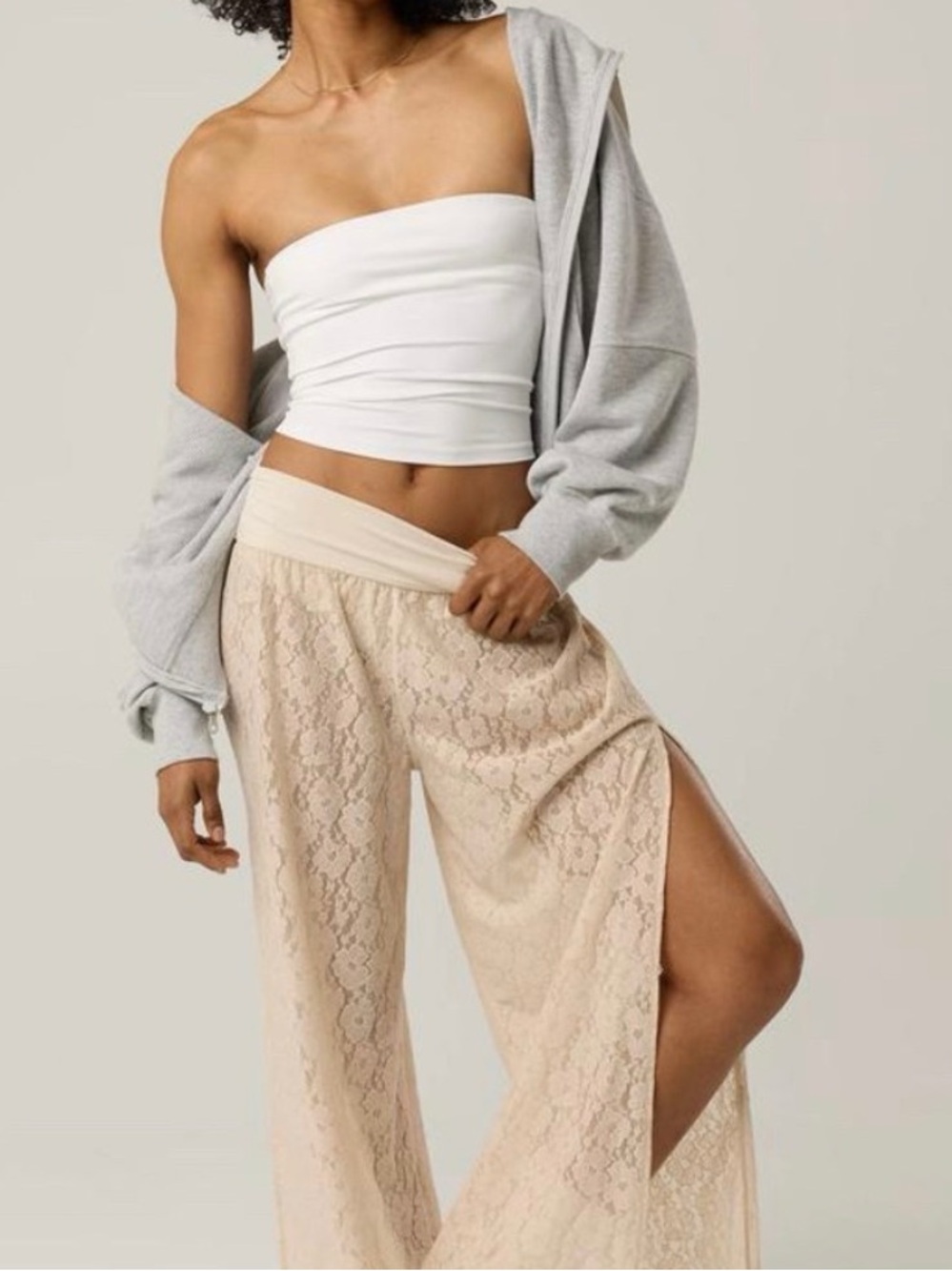 NWOT Aerie Offline Go With The Flow Wide Leg Split Side Pants